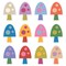 Carson Dellosa Fairy Tale Forest 36pc Colorful Mushroom Bulletin Board Decorations, Assorted Mushroom Cutouts for Bulletin Board, White Board, Cork Board, and Classroom Decor
